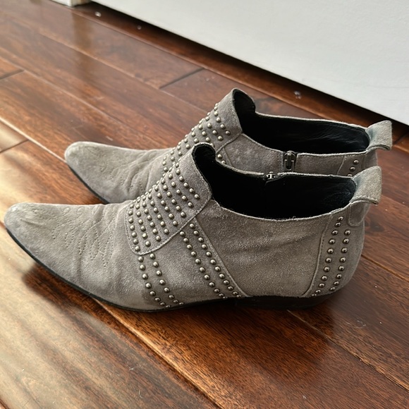 Anine Bing Low Ankle Charlie Suede Boots Grey 38 - Picture 5 of 8
